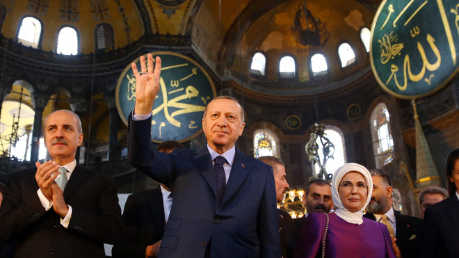Erdogan en lSanta Sofía