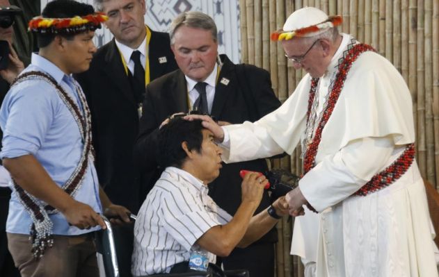 Santiago Manuin y el Papa Francisco