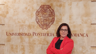 Débora García, en la Universidad Pontificia de Salamanca