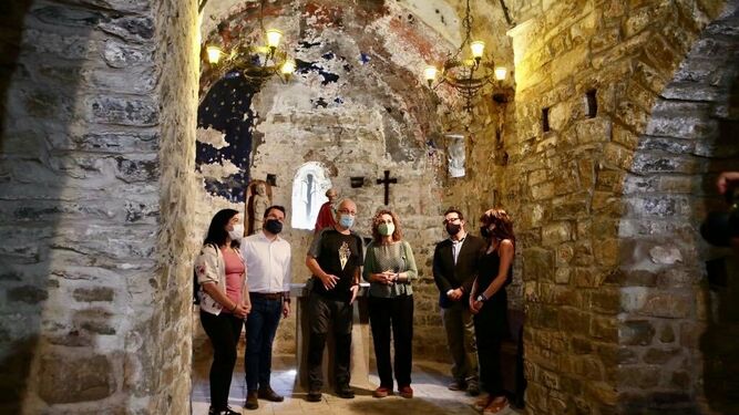 Pere Aragonés, en la ermita de Sant Pere de Vallhonesta