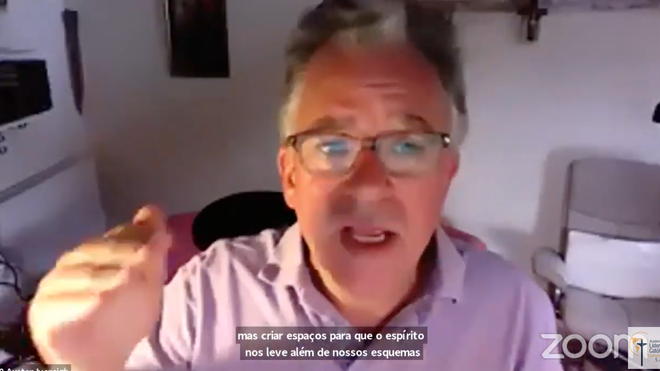 Austen Ivereigh, durante el webinar internacional de la Academia de Líderes Católicos