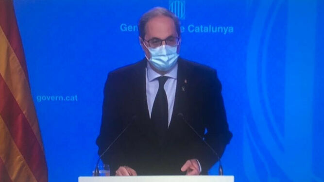 Torra, durante su comparecencia