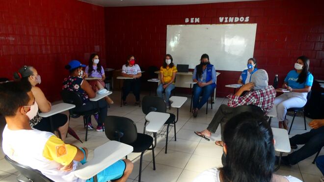 Encuentro con migrantes en Manaos