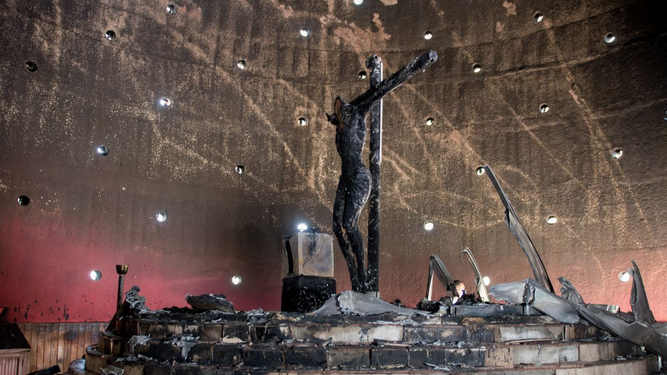 La Sangre de Cristo, calcinada