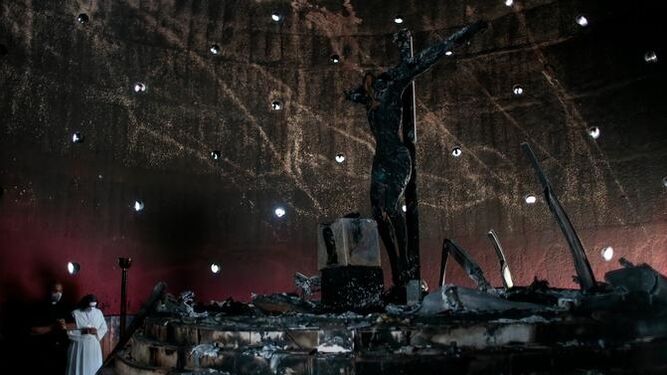 El Cristo de la Catedral Metropolitana de Managua