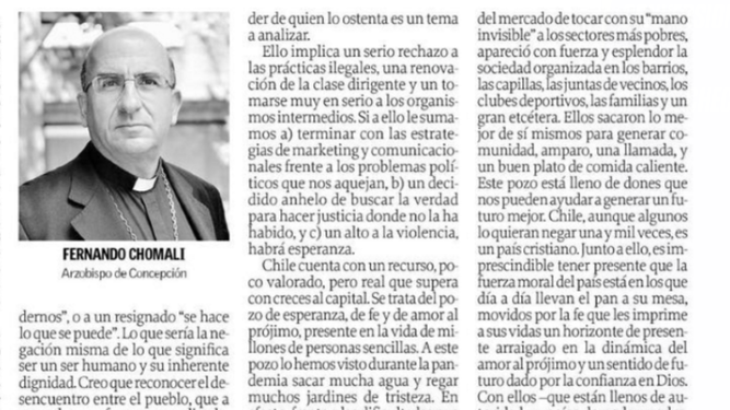 Columna Monseñor Chomali
