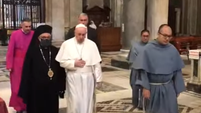 Visita sorpresa Francisco a la Basílica Santa María Mayor