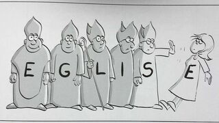 Un empujón a la mujer en la Iglesia