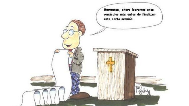 No a los sermones interminables