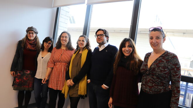 Waldimeiry Correa e Isabel Inguanzo -a la izquierda- junto a otros investigadores participantes en el proyecto CARE.