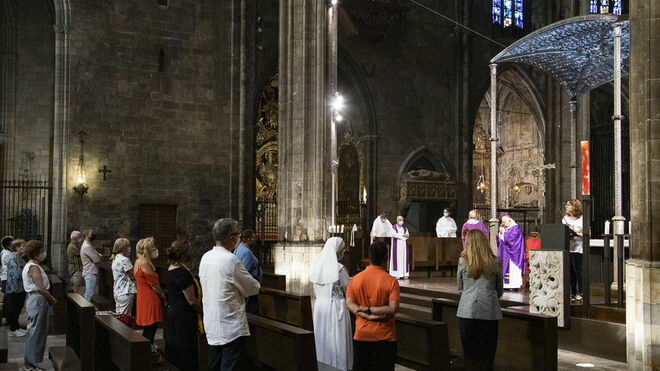 Francesc Pardo, en el funeral por las víctimas del COVID-19