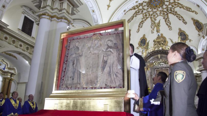 Ritos frente a la Virgen de Chiquinquirá
