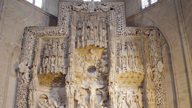 Retablo en la catedral de Huesca. Detalle