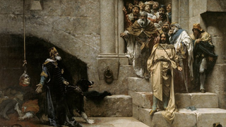 Detalle de "La campana de Huesca", José Casado del Alisal