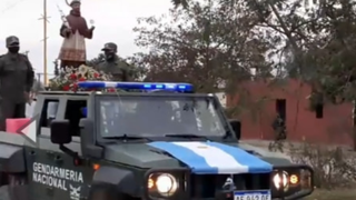 Procesión con San Ramón Nonato en la ciudad norteña
