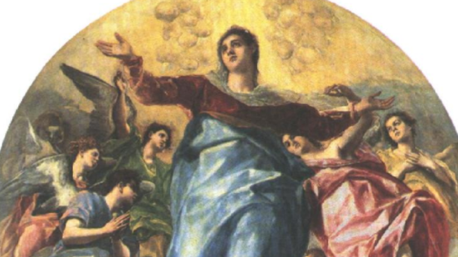 Detalle de la Asunción de la Virgen de El Greco