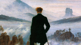 Detalle de "Caminante sobre un mar de nubes", C. D. Friedrich