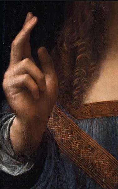 dittaglio salvator mundi Leonardo