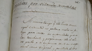 Imagen de la petición del Ayuntamiento hecha al entonces Obispado de Barcelona en septiembre de 1821