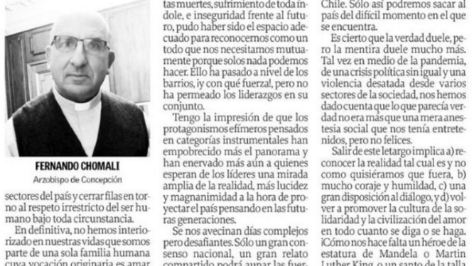 El análisis social de monseñor Chomali