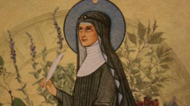 Hildegarda de Bingen escribe 'Scivias'