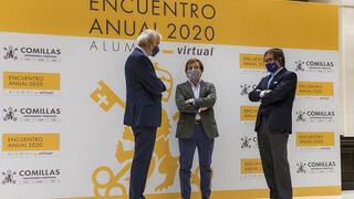 Martínez Almedia, con el rector de Comillas