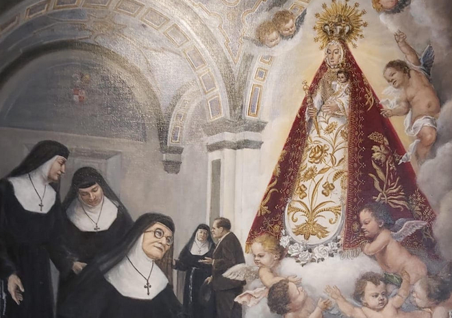 Madre Trinidad, ante la Virgen de Gador