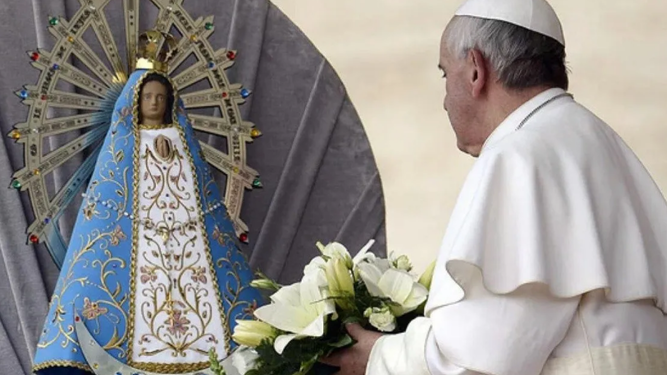 Francisco y la Virgen de Luján