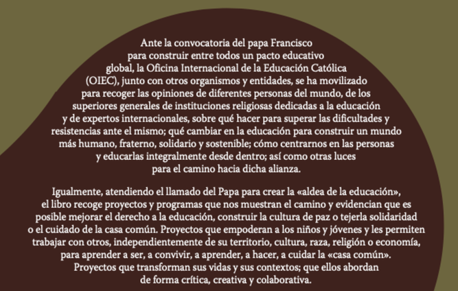 "LUCES PARA EL CAMINO: Pacto Educativo Global. Una educación de, con y para con todos"