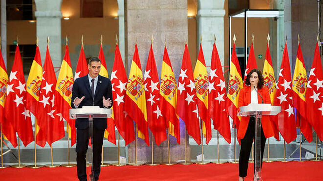 Pedro Sánchez e Isabel Díaz Ayuso