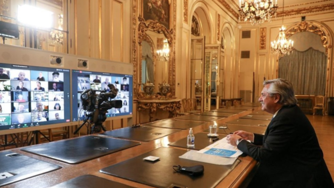 Videoconferencia del presidente Fernández con la Pastoral Social de Buenos Aires