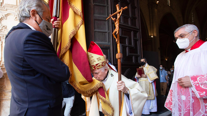 Cañizares besa la senyera