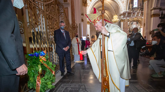 Cañizares en la ofrenda floral