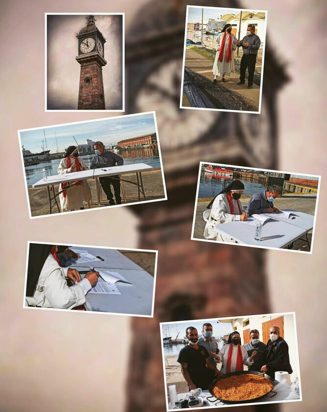 Solidaridad en la Barceloneta