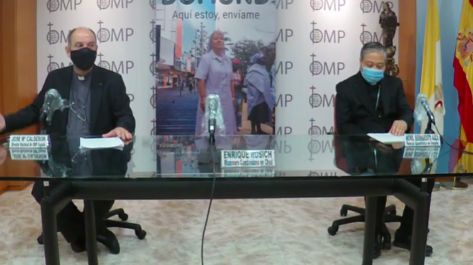 José María Calderón y el Nuncio Bernardito Auza