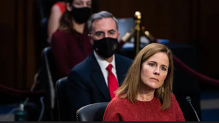 Amy Coney Barret durante la audiencia de confirmación en el Senado de EE. UU.