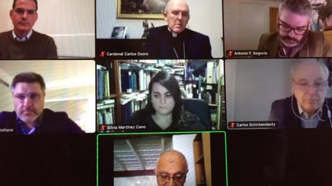Los participantes en el seminario virtual