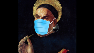 Santo con mascarilla