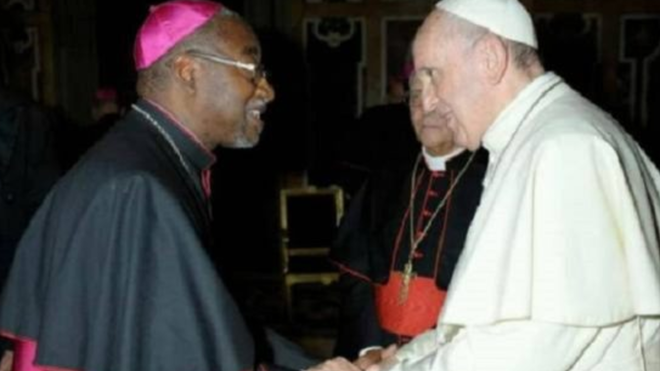 Jean Patrick Iba-Ba con el Papa