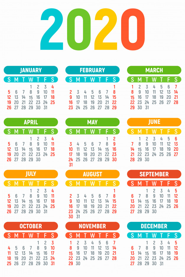 calendario-ano-2020-ninos-estilo-plano_98396-1633