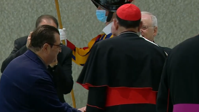 El cardenal Omella, en la audiencia