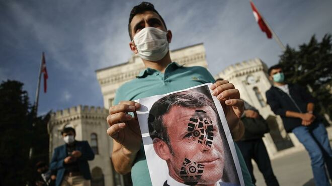Manifestación contra Macron en Estambul