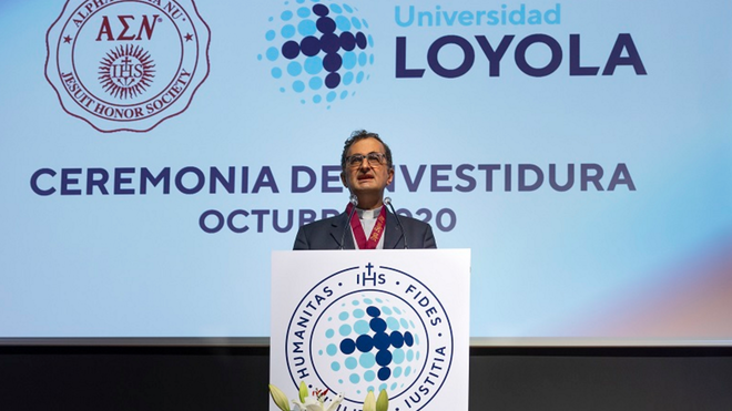 El provincial de los jesuitas, Antonio España, en la Loyola