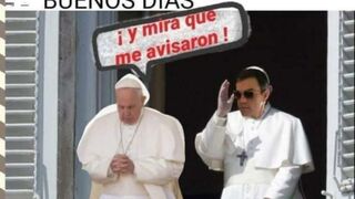 Sánchez y el Papa, en el balcón