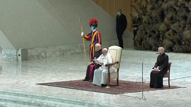 Papa, en la audiencia
