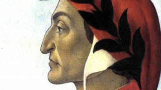 Dante retratado por Botticelli. Detalle