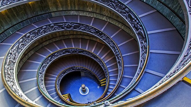 Escalera de Bramante. Museo Vaticano