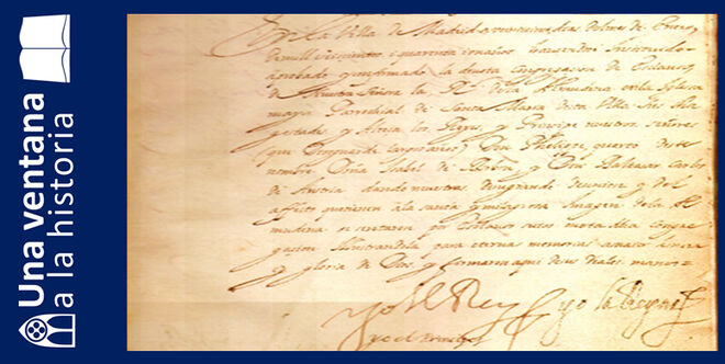Página inicial del libro de firmas de los reyes. Museo Catedral