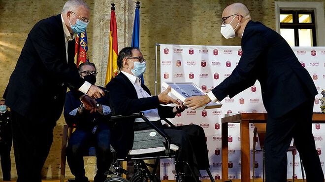 Durante la recepción del premio Castell d´Alaquás el pasado 7 de octubre