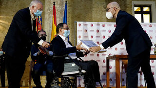 Durante la recepción del premio Castell d´Alaquás el pasado 7 de octubre